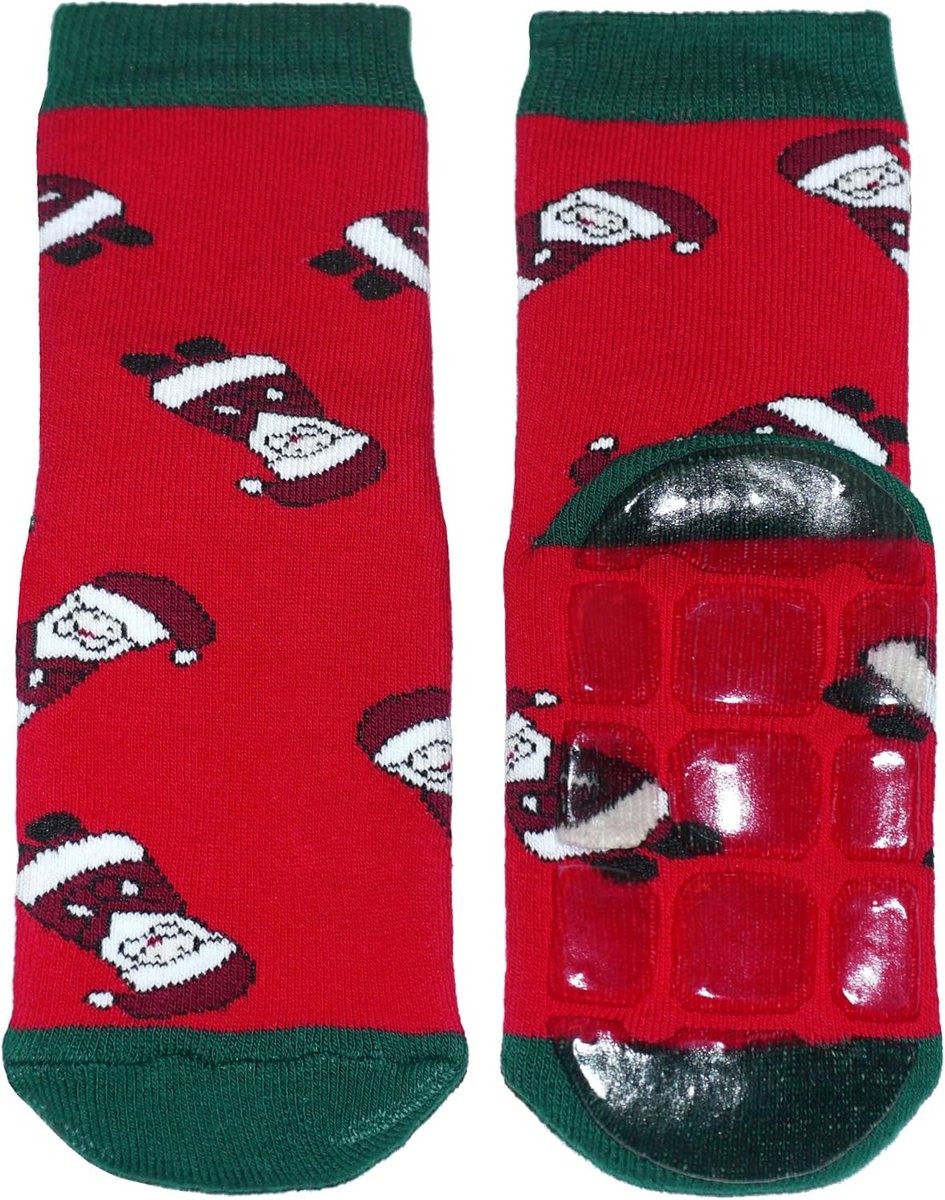 Warme Antislip Sokken voor Baby en Kinderen - Frotee Kerstthema - Veilig & Hypoallergeen