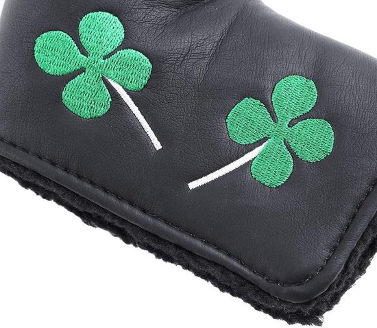 Allecta - Golf Putter Cover voor Blade Headcover Accessoire in Zwart Polyurethaan met Vierklaver - Sportieve Bescherming met Stijlvol Design van Allecta — afbeelding 2