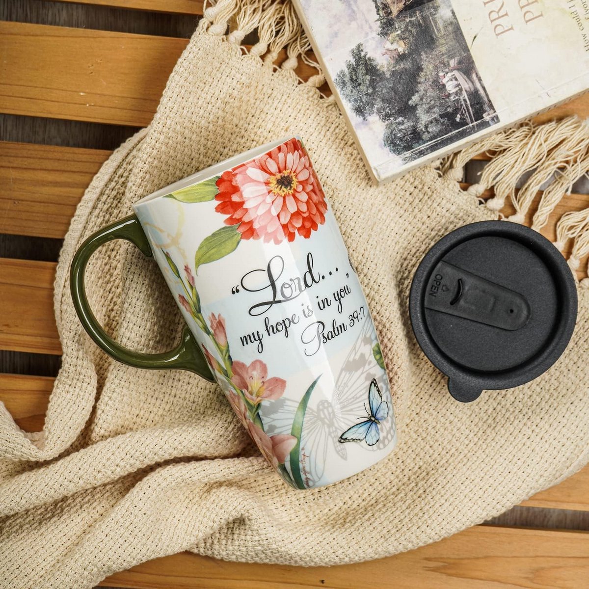 Keramische Koffiemok met Deksel en Handvat - 17 oz Latte Mok in Geschenkdoos