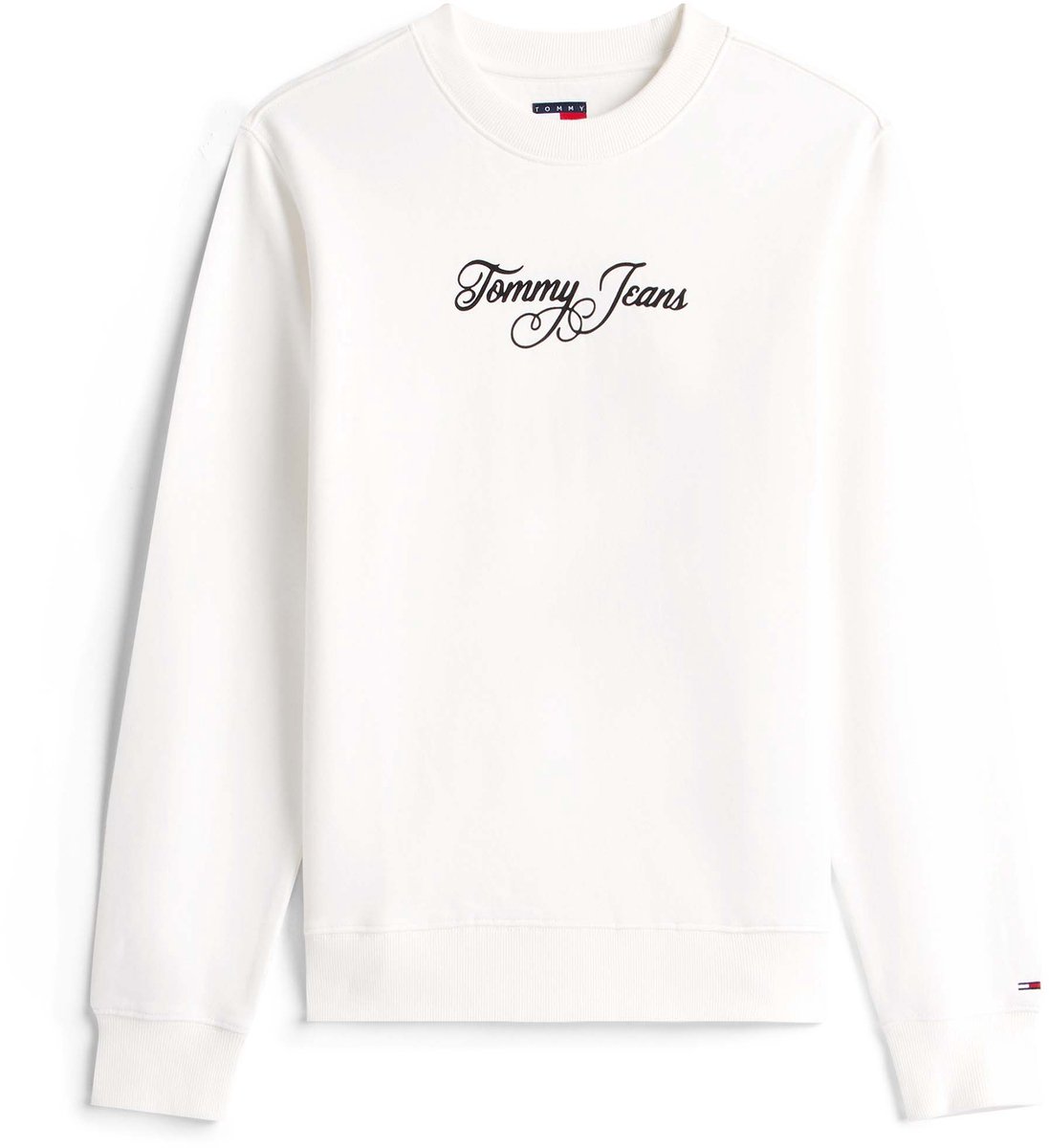 Tommy Jeans Tjw Reg Ess Logo 1 C Sweater Fashion Wear Vrouwen Wit