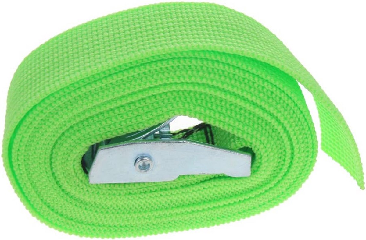 1 Inch x 6,5 Ft Polypropyleen Sjorbanden - 200Kg Laadcapaciteit - Cargo Bevestigingsriem - Groen - Set van 2