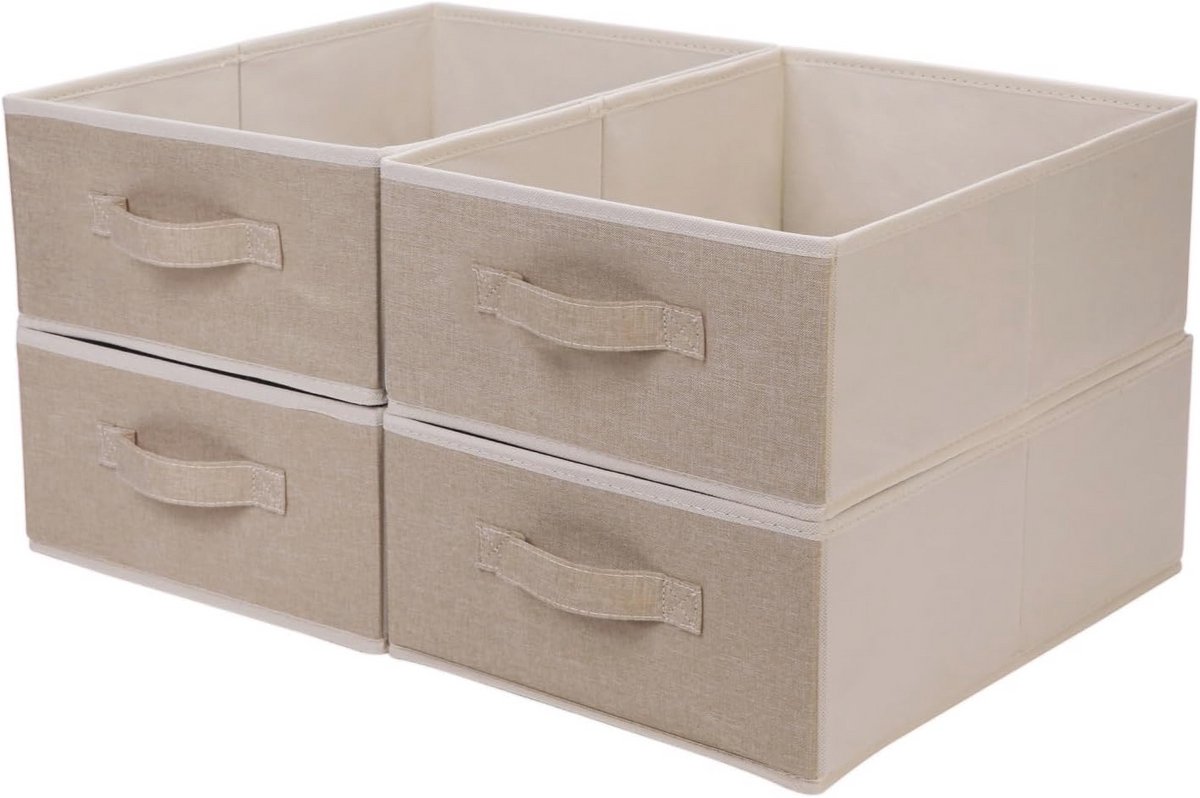 Opvouwbare Kledingkast Organizer Set - 4-delige Opbergdozen voor Speelgoed en Kleding