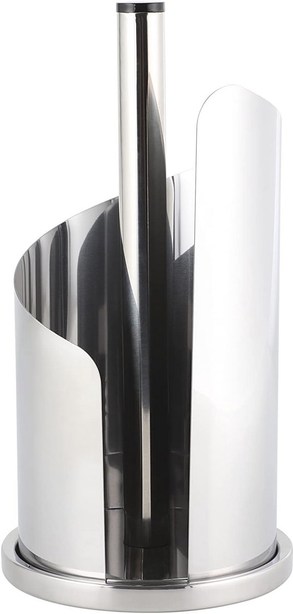 Decoratieve Keukenrolhouder van Roestvrij Staal - 15,5 x 33 cm