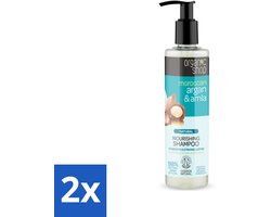 Organic Shop - Natural Nourishing Shampoo - Argan Hair & Amla - Herstellend en Voedend - 280 ml - Voordeelverpakking - 2 stuks