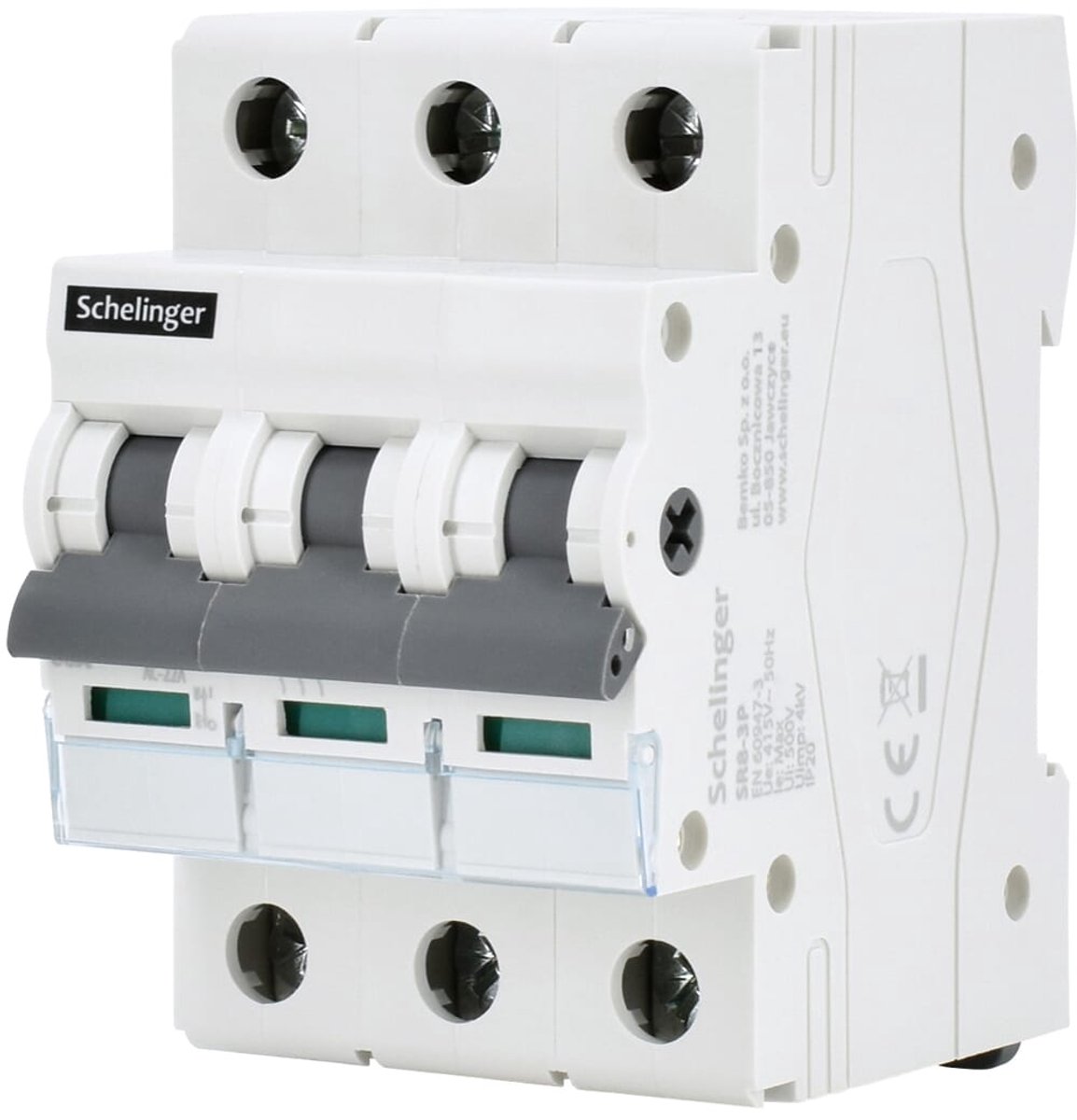 Schelinger Hoofdschakelaar 3-polig 63A - DIN-rail 35mm - IP20 - 500V - Schakelaar 3P