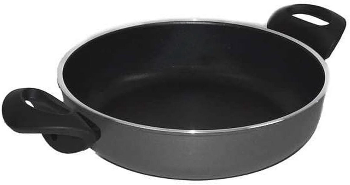 Aluminium Koekenpan met 2 Handvatten - 24 cm, Inductieverwarming, Anti-aanbaklaag