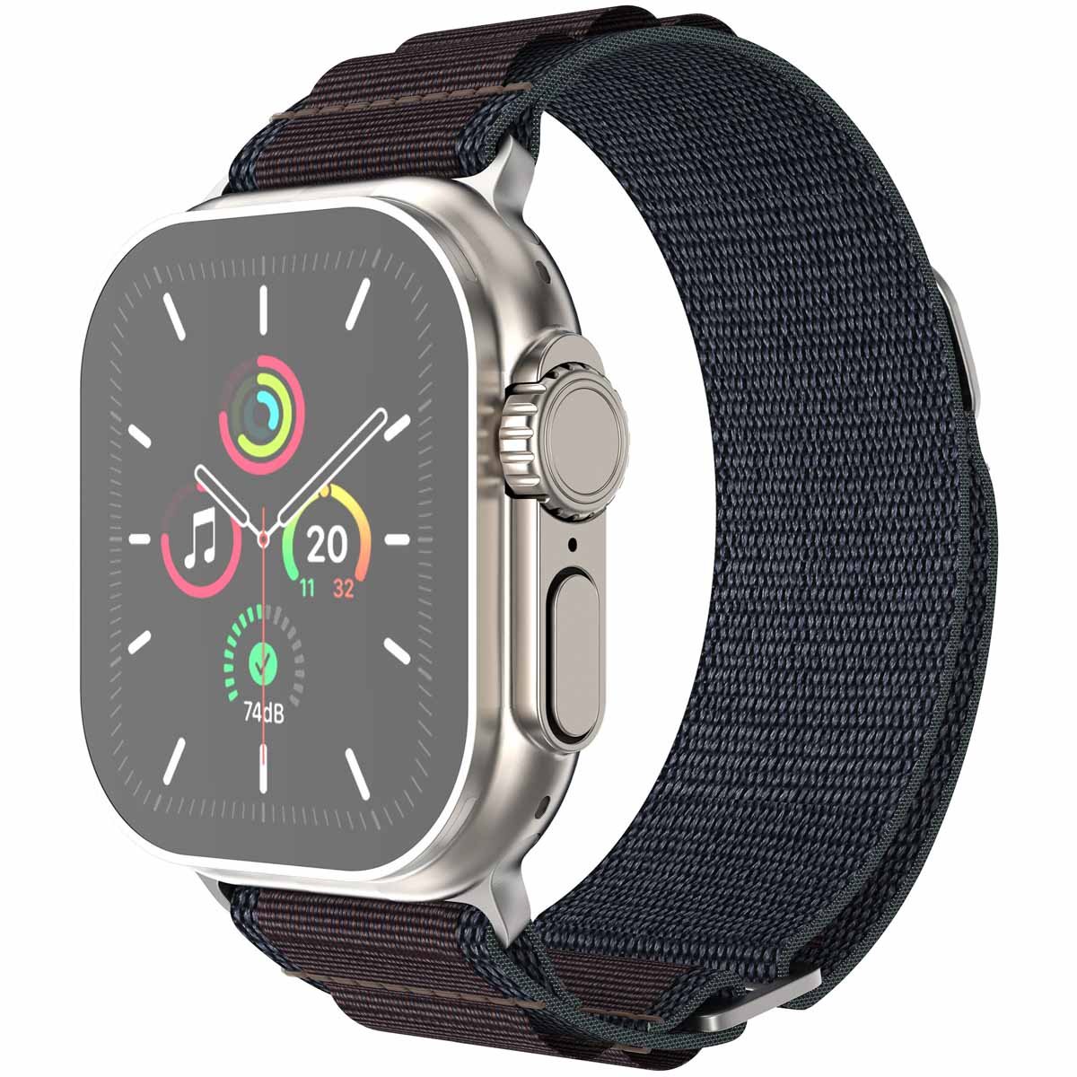 iMoshion Nylon Alpine bandje geschikt geschikt voor Apple Watch Series 1 / 2 / 3 / 4 / 5 / 6 / 7 / 8 / 9 / SE - 38 / 40 / 41 mm - Indigo