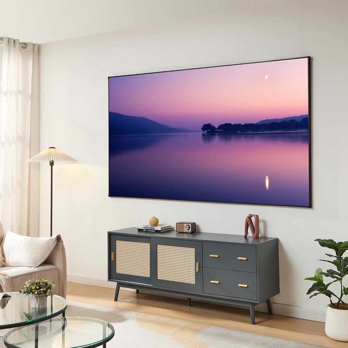 Uitschuifbaar Projectiescherm met ALR Coating 100 Inch 16:9 voor 4K en HDR