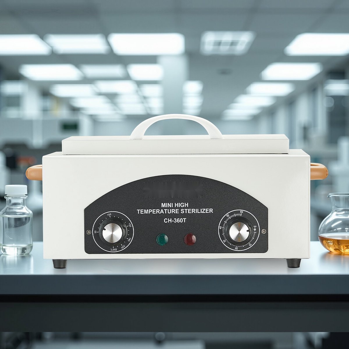 Droge hitte sterilisator - Sterilisatiekast 2 L - Vermogen 300 W - Instelbare temperatuur en timer - Voor nagelgereedschap en instrumenten - Compact tafelmodel