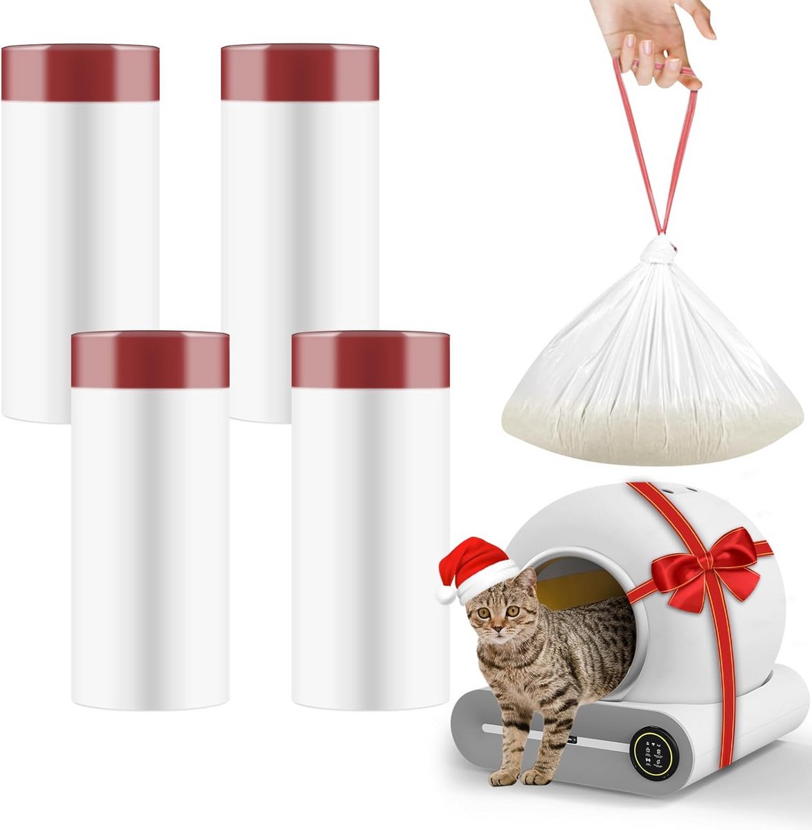 Sterke Vuilniszakken voor Automatische Kattenbakken - 80 Stuks