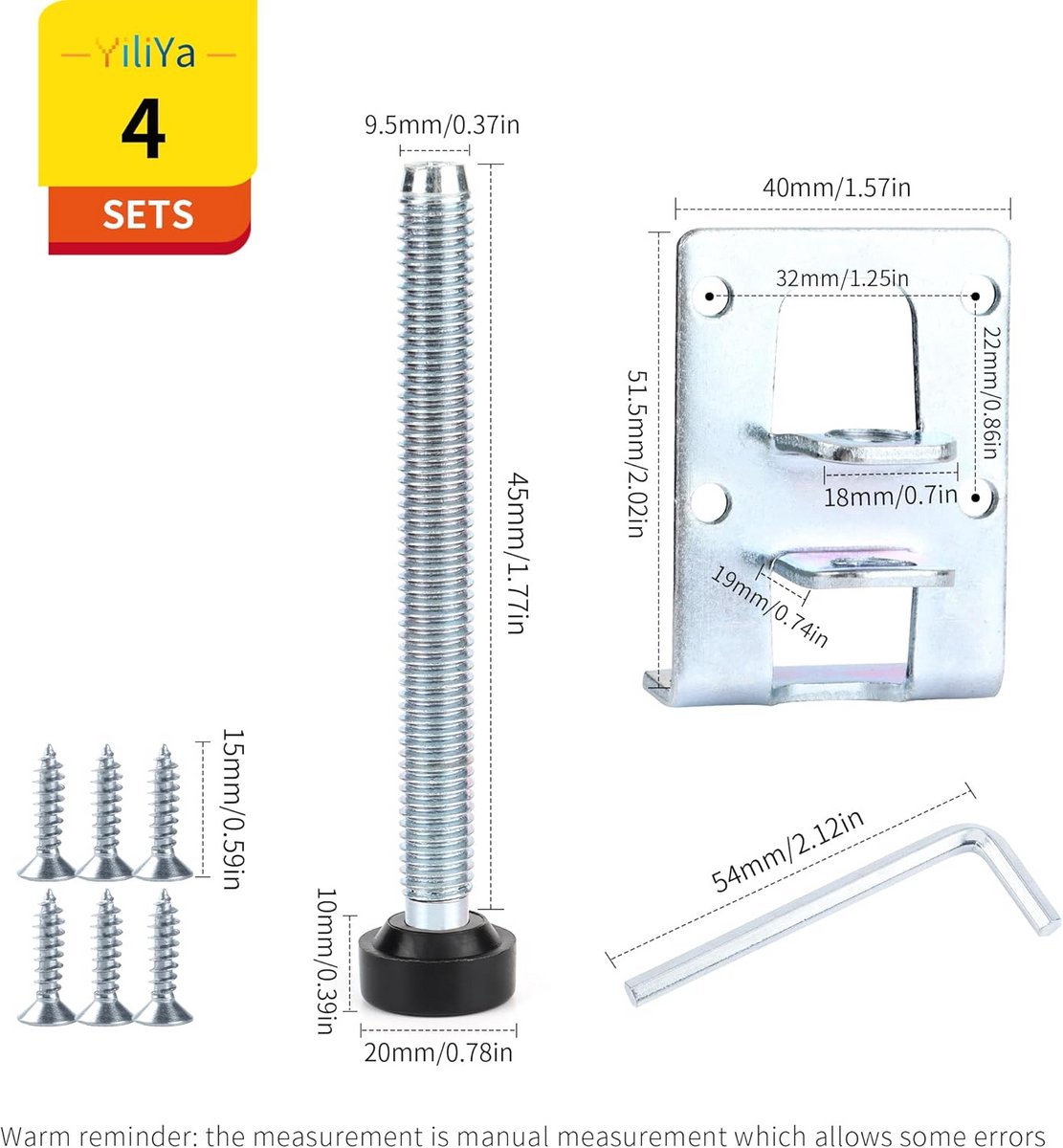 4x In Hoogte Verstelbare Meubelpoten Set - M9 x 102mm - Stevige Nivelleerpootjes voor Kast, Tafel en Werkbank