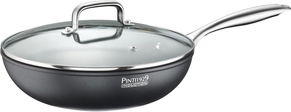Wok 28 cm Geschikt voor Alle Warmtebronnen, Inclusief Inductie