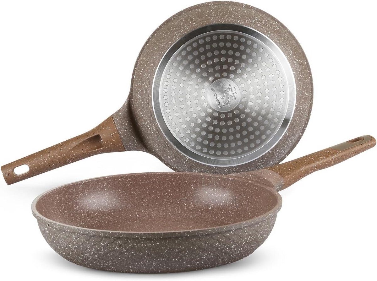 Set van 2 Koekenpannen voor Gezond Koken