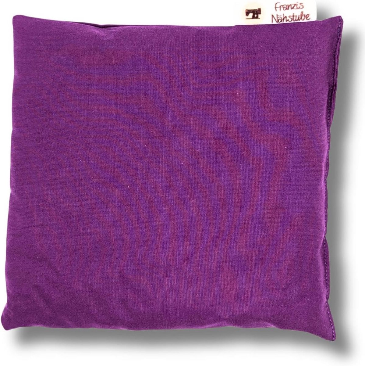 Druivenpittenkussen 20x20 cm paars - 100% katoen - magnetron en oven - warmte en koude therapie - natuurlijke pijnverlichting - kindveilig - fijne fruitgeur