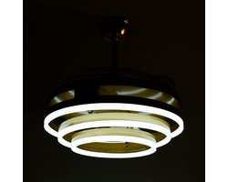 Plafondventilator met DC-motor en Drie Verstelbare LED-Lichtringen