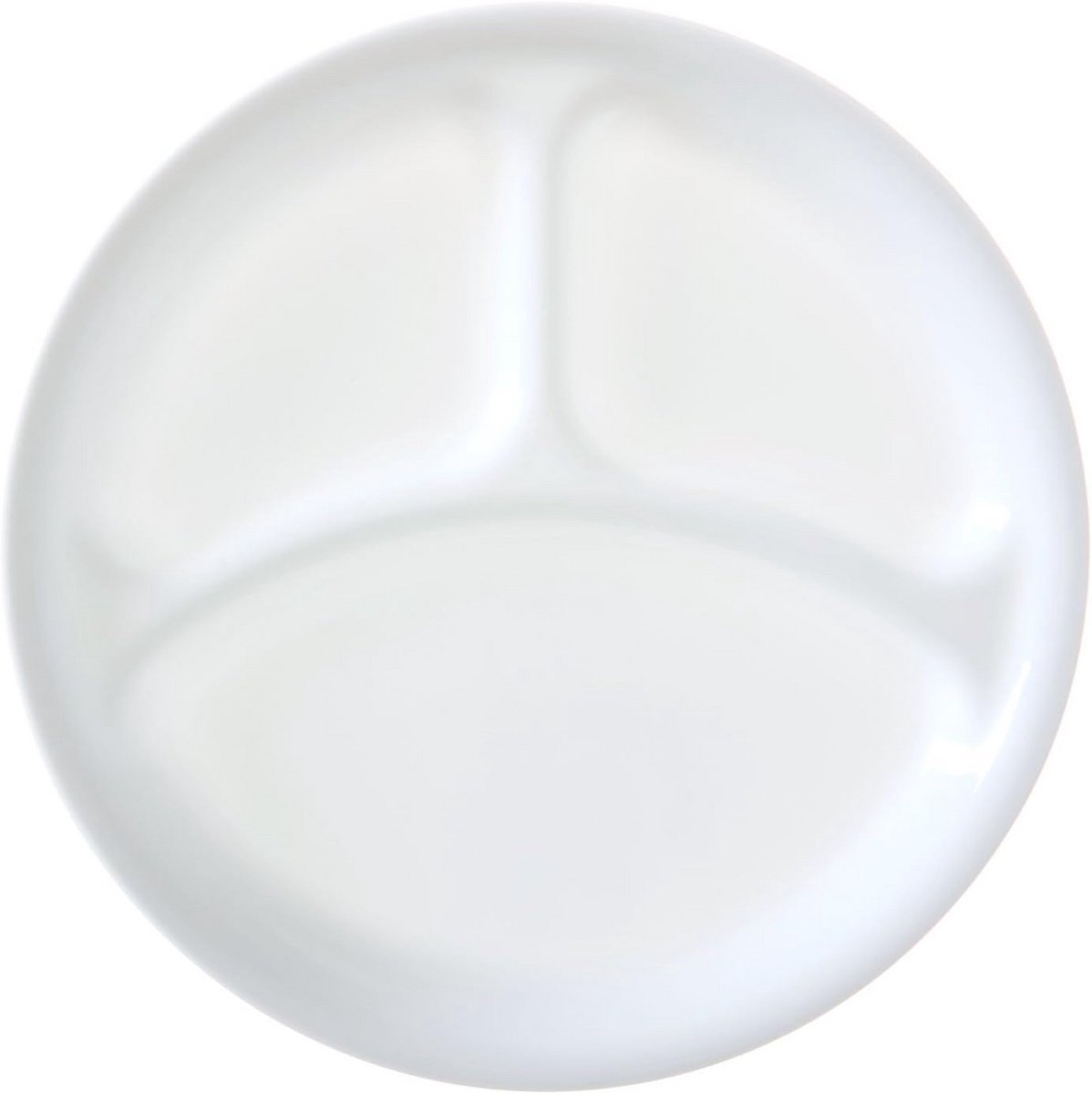 Set van 8 Grote Witte Verdeel Borden - Breekbestendig Glas