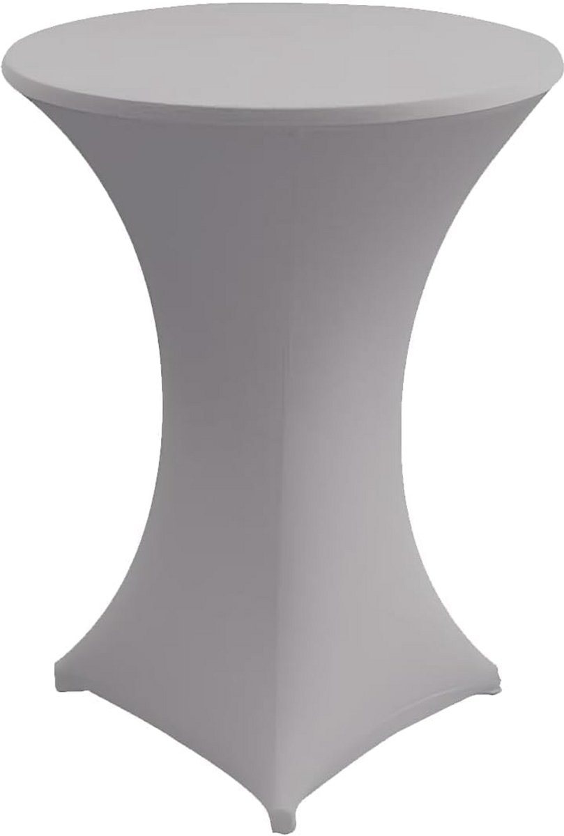Stretch Hoes voor Ronde Bartafel en Bistrotafel in Grijs, Geschikt voor 80-85 cm