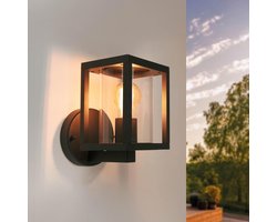 Merkloos Dimbare Industriële LED Wandlamp Zwart E27 Spot IP44 Hoek