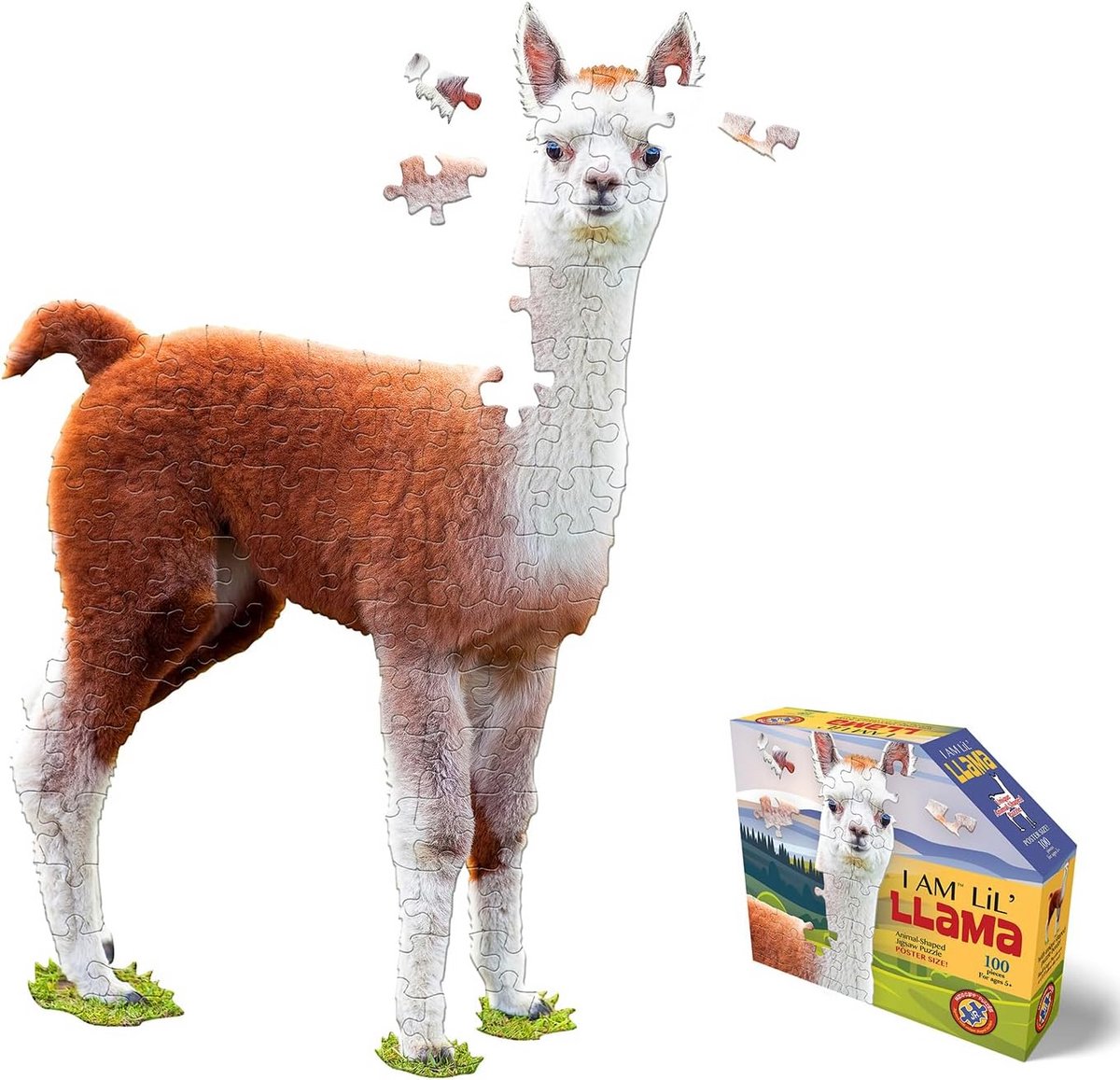 Contour Puzzel Lama 100 Stukjes voor Kinderen en Volwassenen
