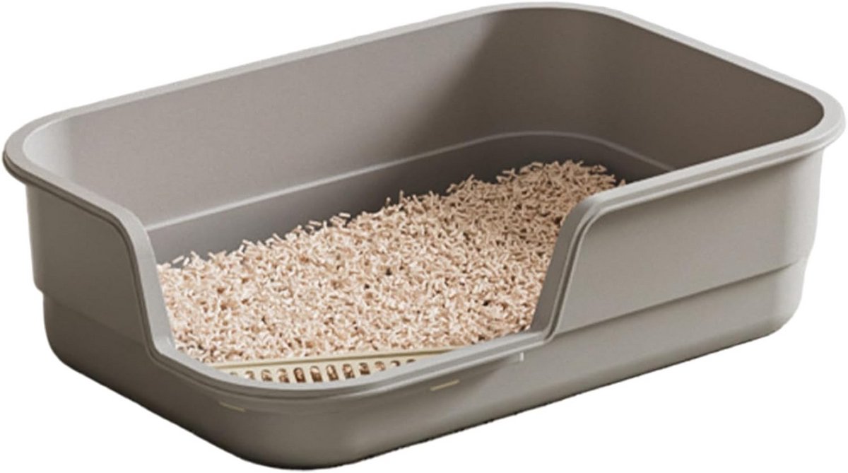 Grote Lage Instap Kattenbak met Antiaanbaklaag en Schep – 49×35 cm Grote Lage Instap Kattenbak met Antiaanbaklaag en Schep – 49×35 cm