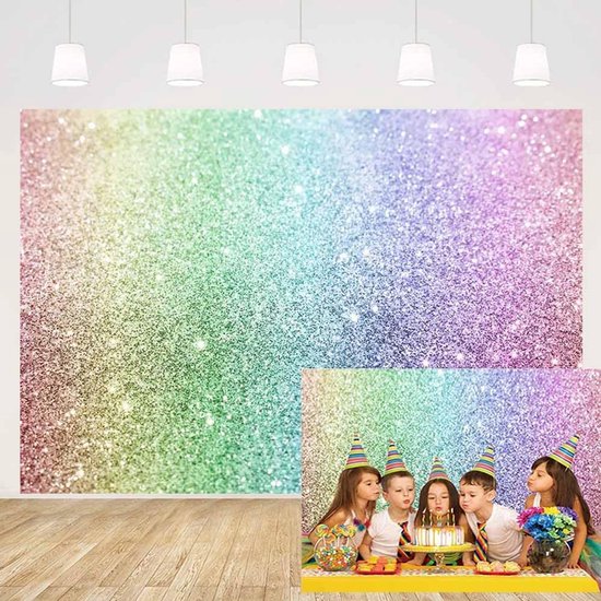 Xyvor 4 stuks Lametta Gordijnen Roze Glitter, 1 m X 2 m