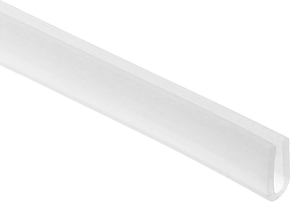U-Profiel Randafwerking Rubber Zelfklevend voor Plaatwerk en Deuren - 4 Meter