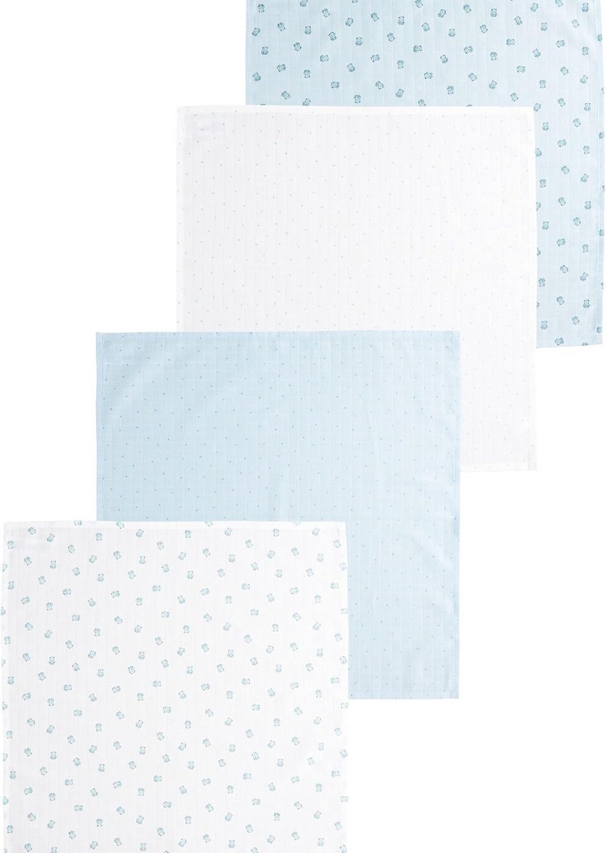 4-Pack Rechte Hydrofiele Luiers 100% Katoen