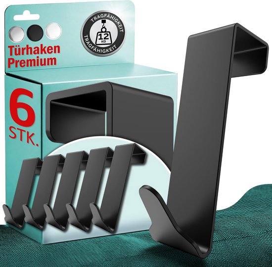 Deurhaken - 4x - RVS - ophanghaken - 10 x 2 cm - kapstokhaken | Fun en