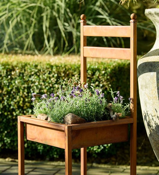 Patina chair for planting, 35 x 71 cm