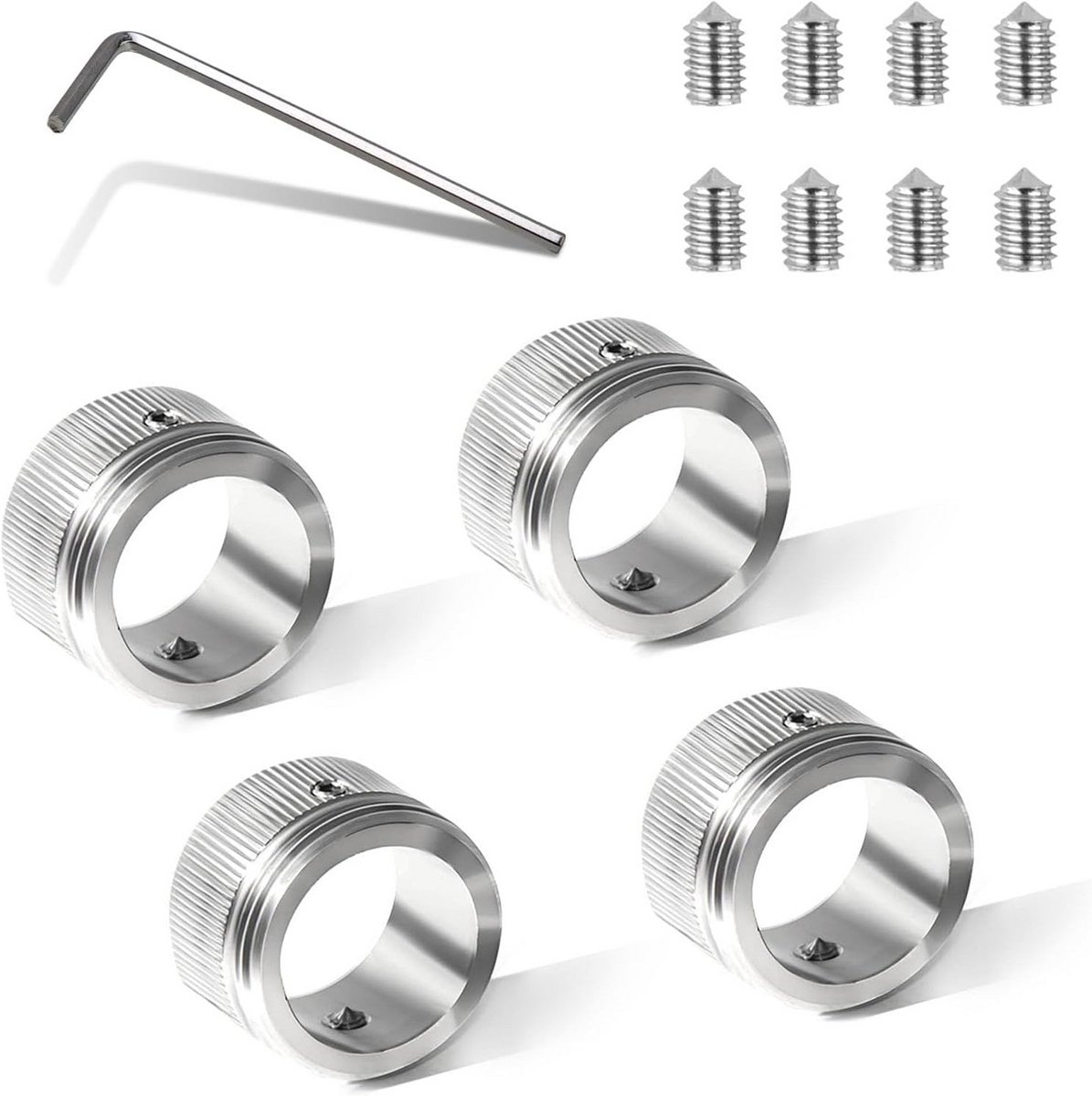 4x Thermostaatknoppen Adapter Set voor Radiatoren M30 x 1.5 - RVS Lekvrij