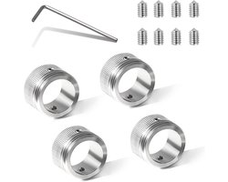4x Thermostaatknoppen Adapter Set voor Radiatoren M30 x 1.5 - RVS Lekvrij