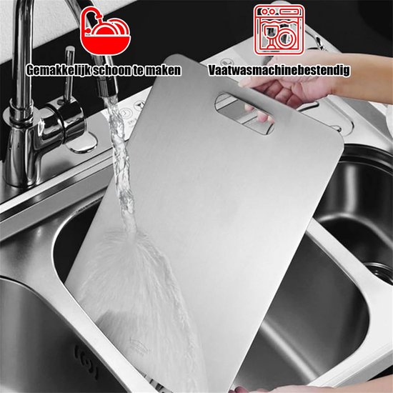 Extra Grote Titanium Snijplank - Dubbelzijdig & Hygiënisch voor Vlees