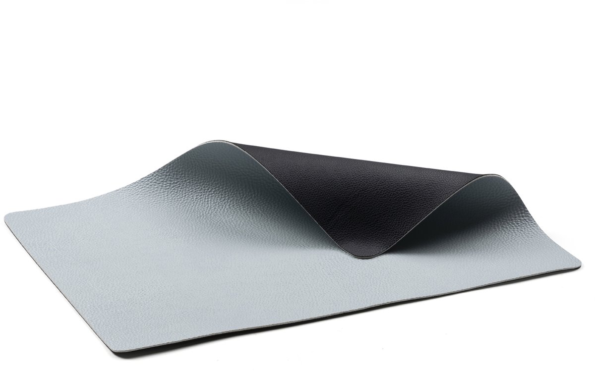 BITZ Placemat 46 x 33 cm 4 st. Zwart/Lichtblauw