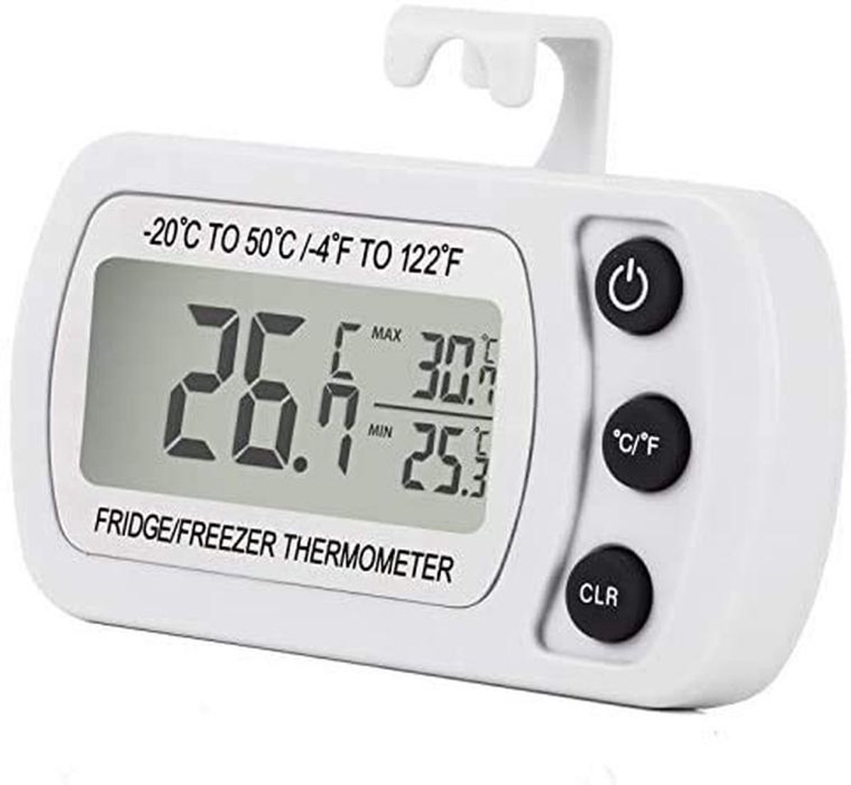 Waterdichte Koelkast Vriezer Thermometer met LCD Display en Ophanghaak