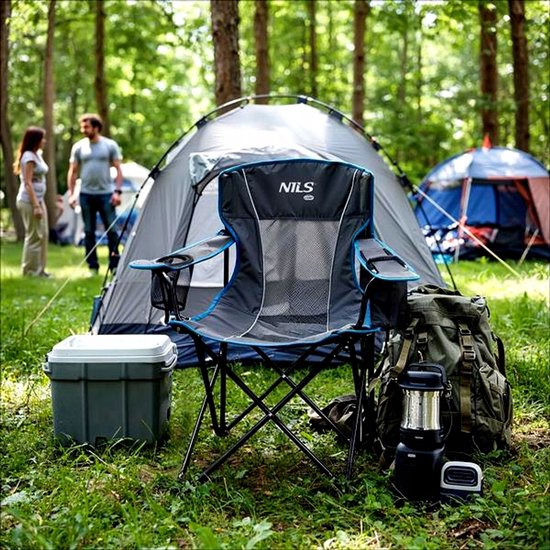 Nils Camp Opvouwbare Stoel Grijs - Comfortabel Kamperen & Vissen van nils-camp — afbeelding 3