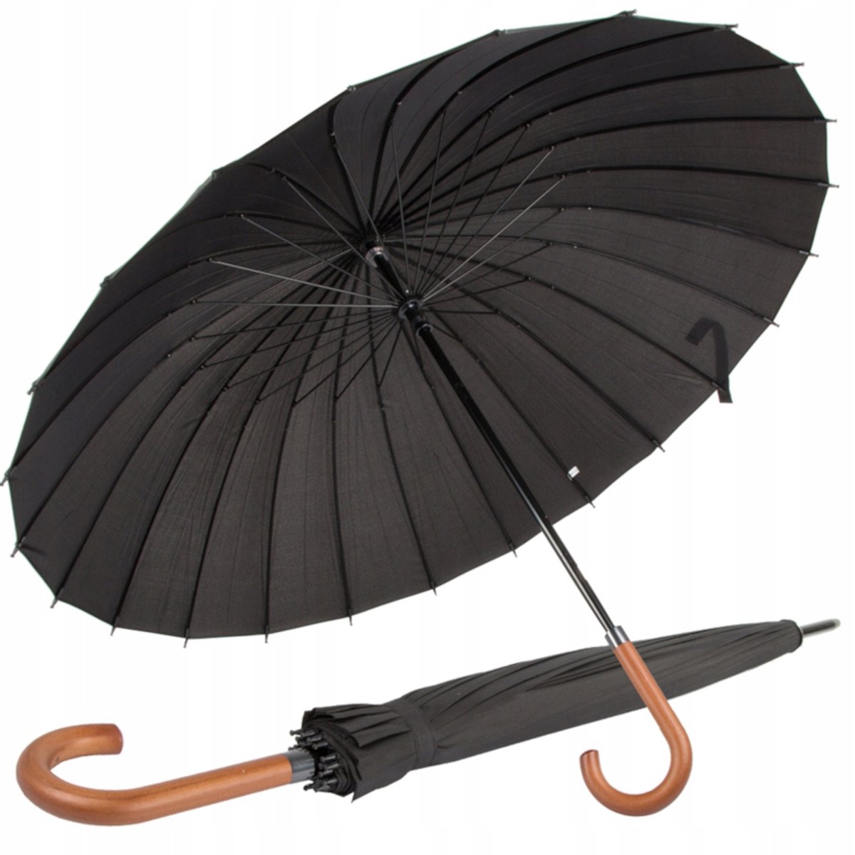 Merkloos Grote Elegante XXL Paraplu 105cm - Windbestendig & Duurzaam