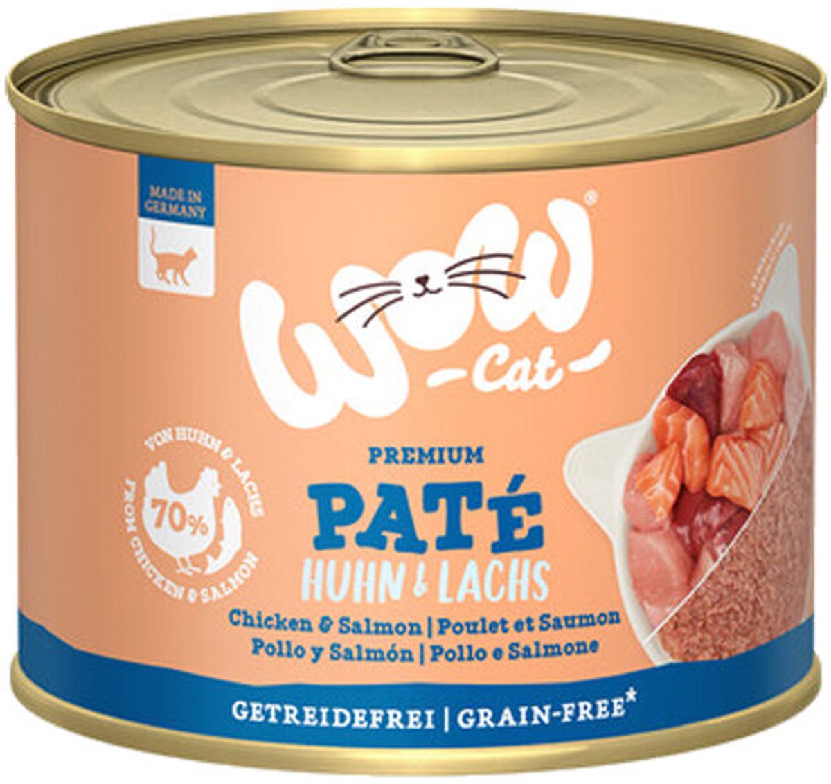 Wow WOW Cat Wet Adult - Kip & Zalm - 400 g