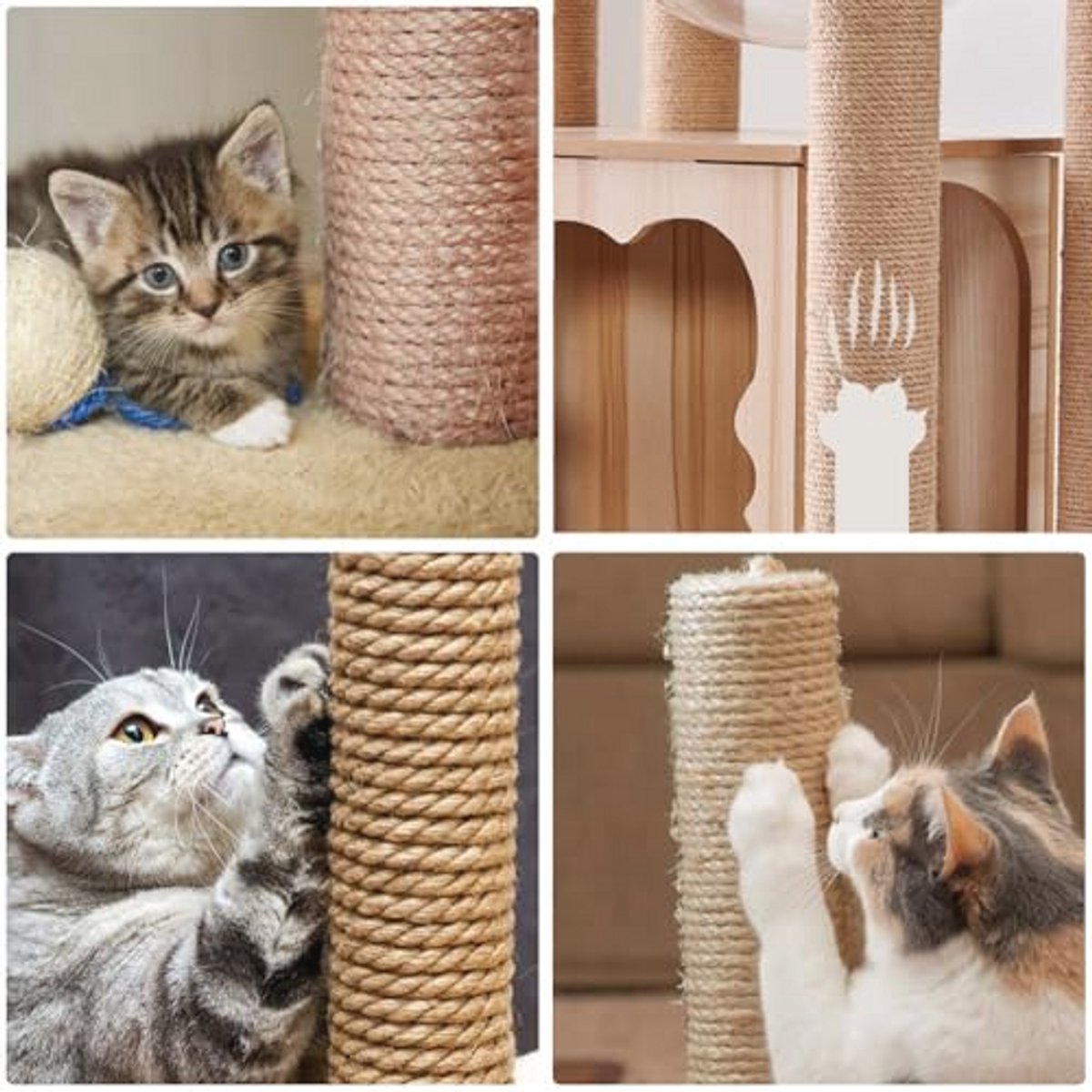 Natuurlijk Sisal Touw voor Krabpalen en Kattenbomen - 8 mm, 15 m
