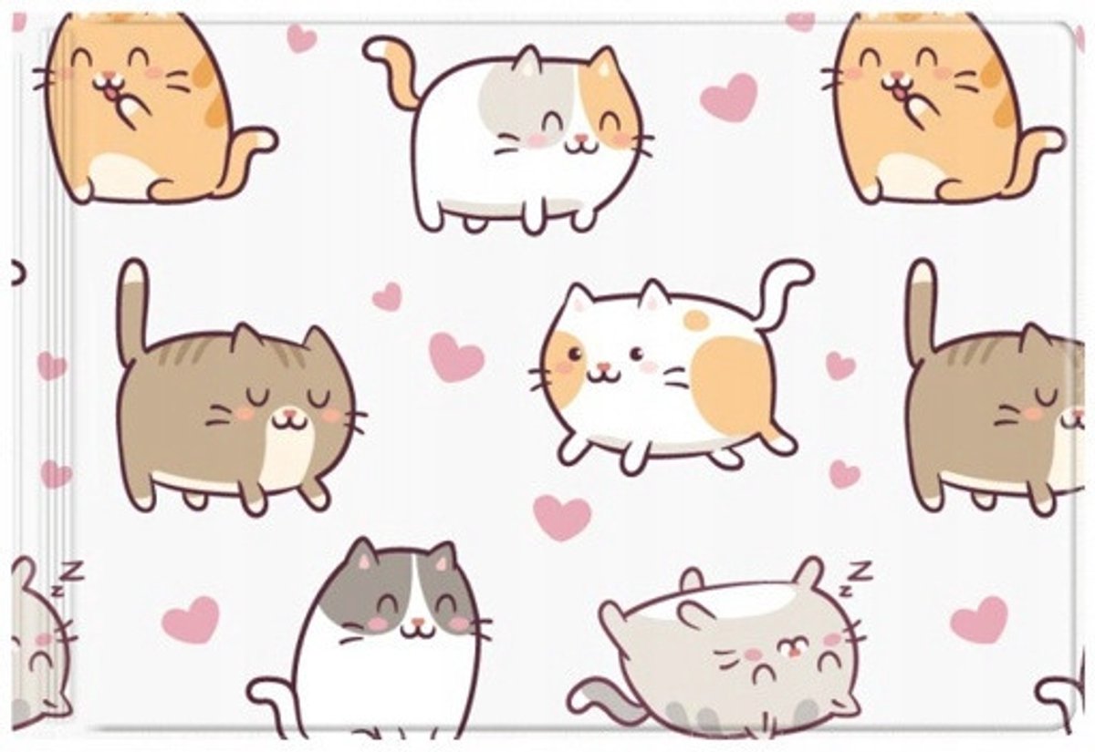 Biurfol Kaarthoesje met Kattenprint - ID-1 Formaat