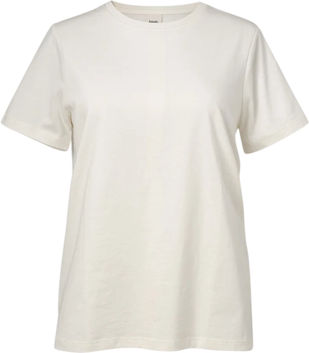Boob Design - Zwangerschaps - Voedings T-shirt - 100% Biologisch Katoen - Verborgen Voedingsopening - Wit- Maat L