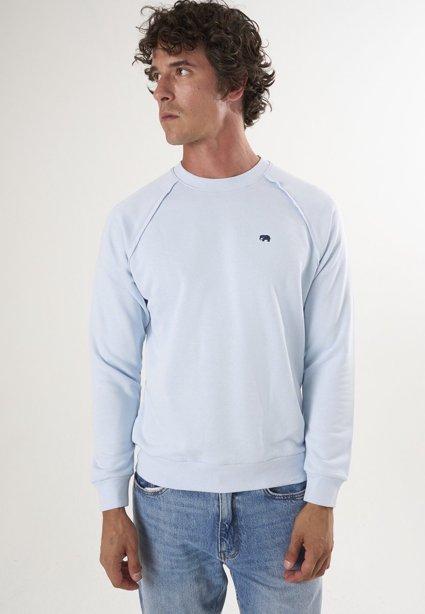 Felix Hardy Sweater Met Ronde Hals - Trui Katoen Heren Babyblauw - Xl