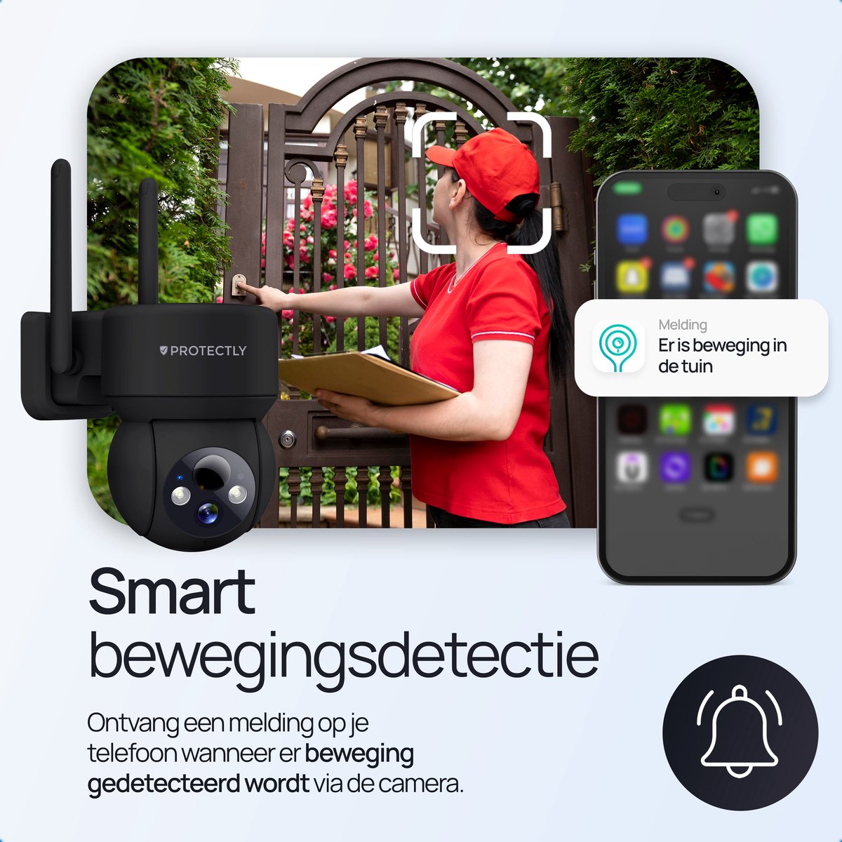 Protectly 2K Draadloze Beveiligingscamera Buiten met 64GB SD thumbnail 4