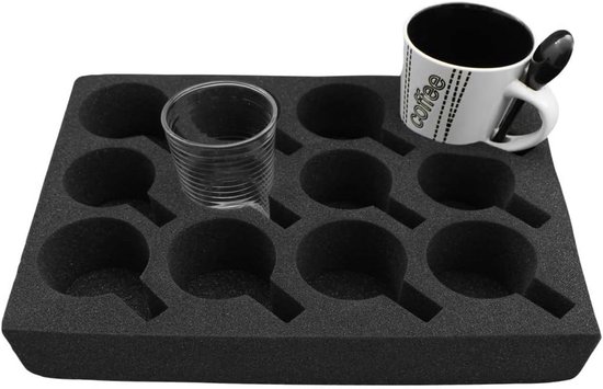 12x Schuimrubber Glashouders Set voor Caravan, Camper en Camping - Bekerhouders Anti-Slip — afbeelding 3