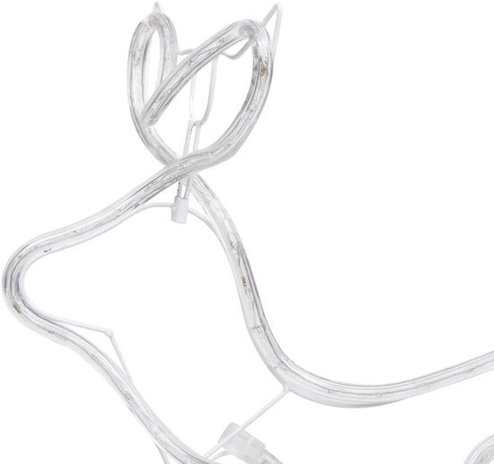 vidaXL - Kerstdecoratie - rendieren - en - slee - 576 - LED's