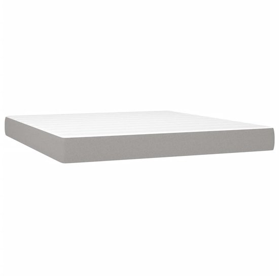 vidaXL-Boxspring-met-matras-stof-lichtgrijs-160x200-cm