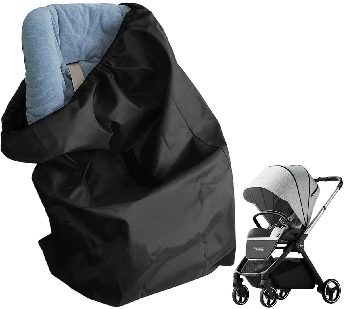 Unyqoos® Ruime en Beschermende Transporttas voor Kinderwagens en Autostoelen