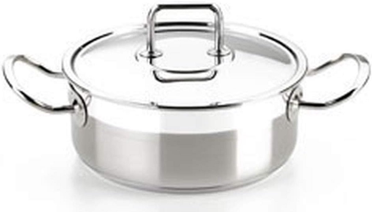 Ronde RVS Kookpan met Deksel 26 cm