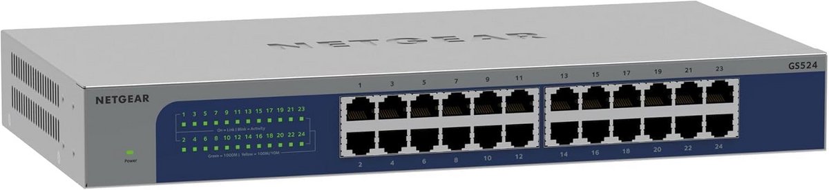 Onbeheerde Gigabit Netwerk Switch - 24 Poorten - Desktop/Rackmonteerbaar
