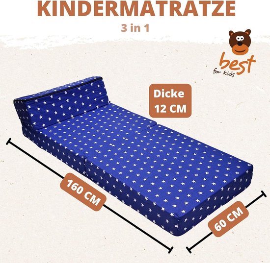 Verstelbare 3-in-1 kinderstoel met matras voor gamen, slapen en zitten — afbeelding 4
