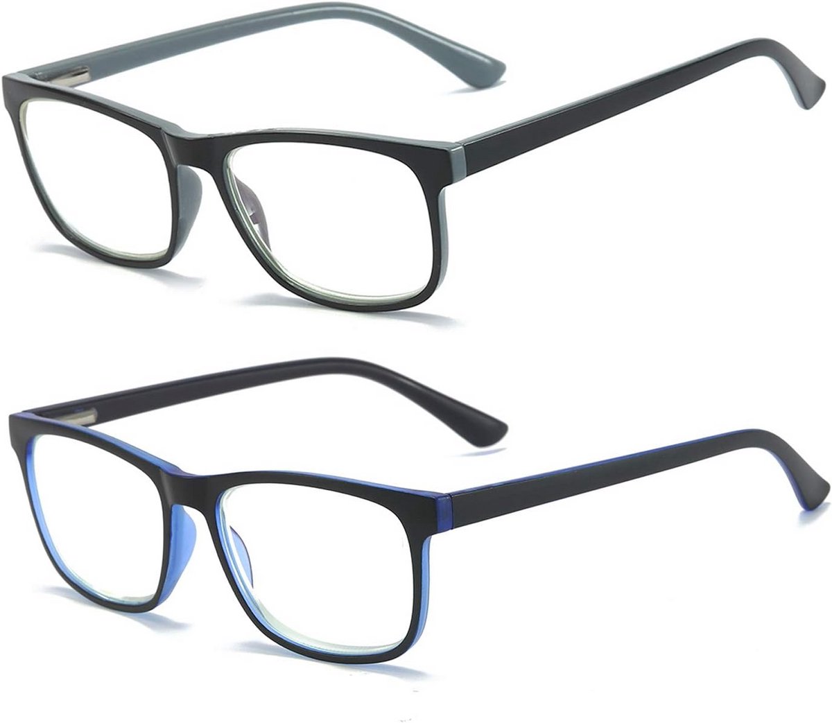 Vierkante leesbril met blauw lichtfilter voor heren en dames - comfortabel en stijlvol